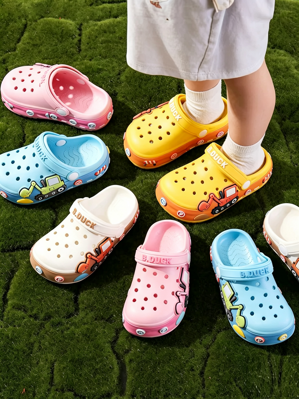 Fashion Children's Slippers Cute Cartoon Girls Boys Non-Slip Casual Shoes Soft Soles Baby Shoes Home Outdoor Baby Sandals Summer
