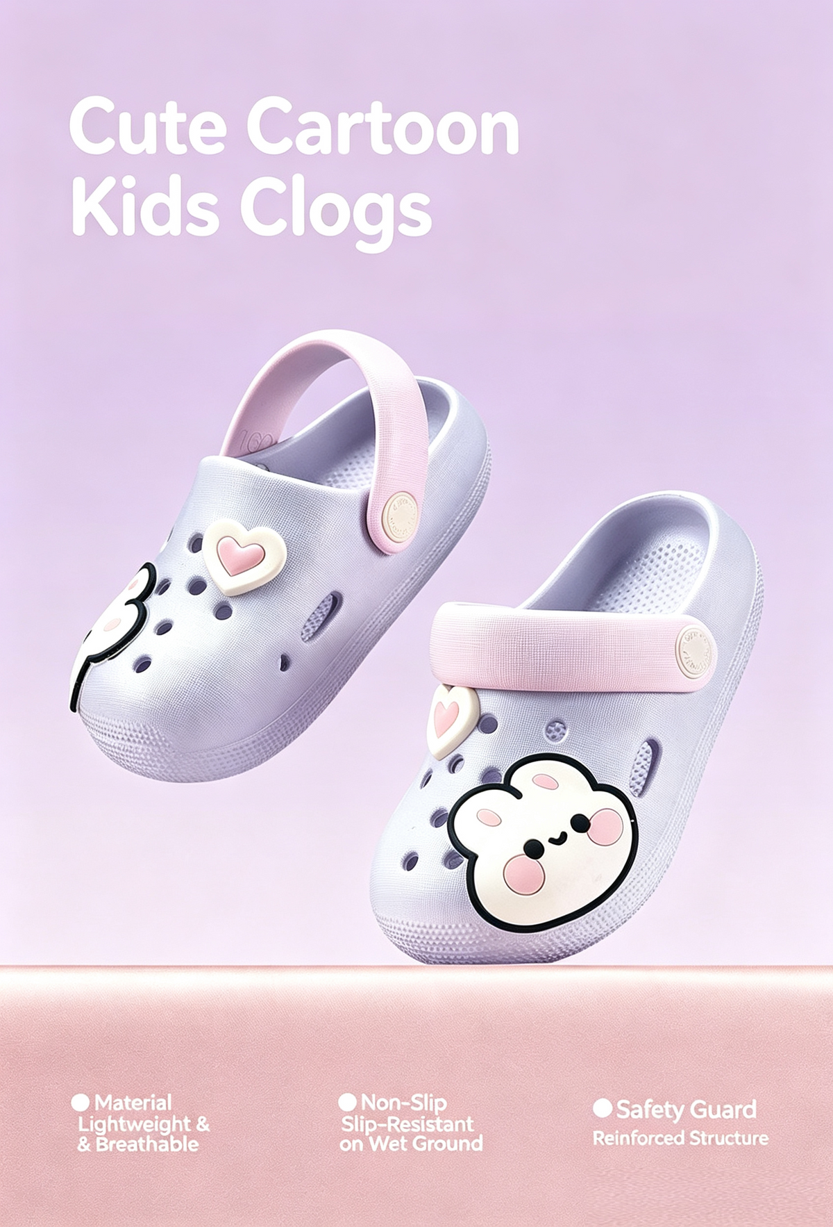Summer children's slippers, indoor non-slip home wear with cartoon patterns, suitable for both boys and girls, soft-soled toddler flat shoes.