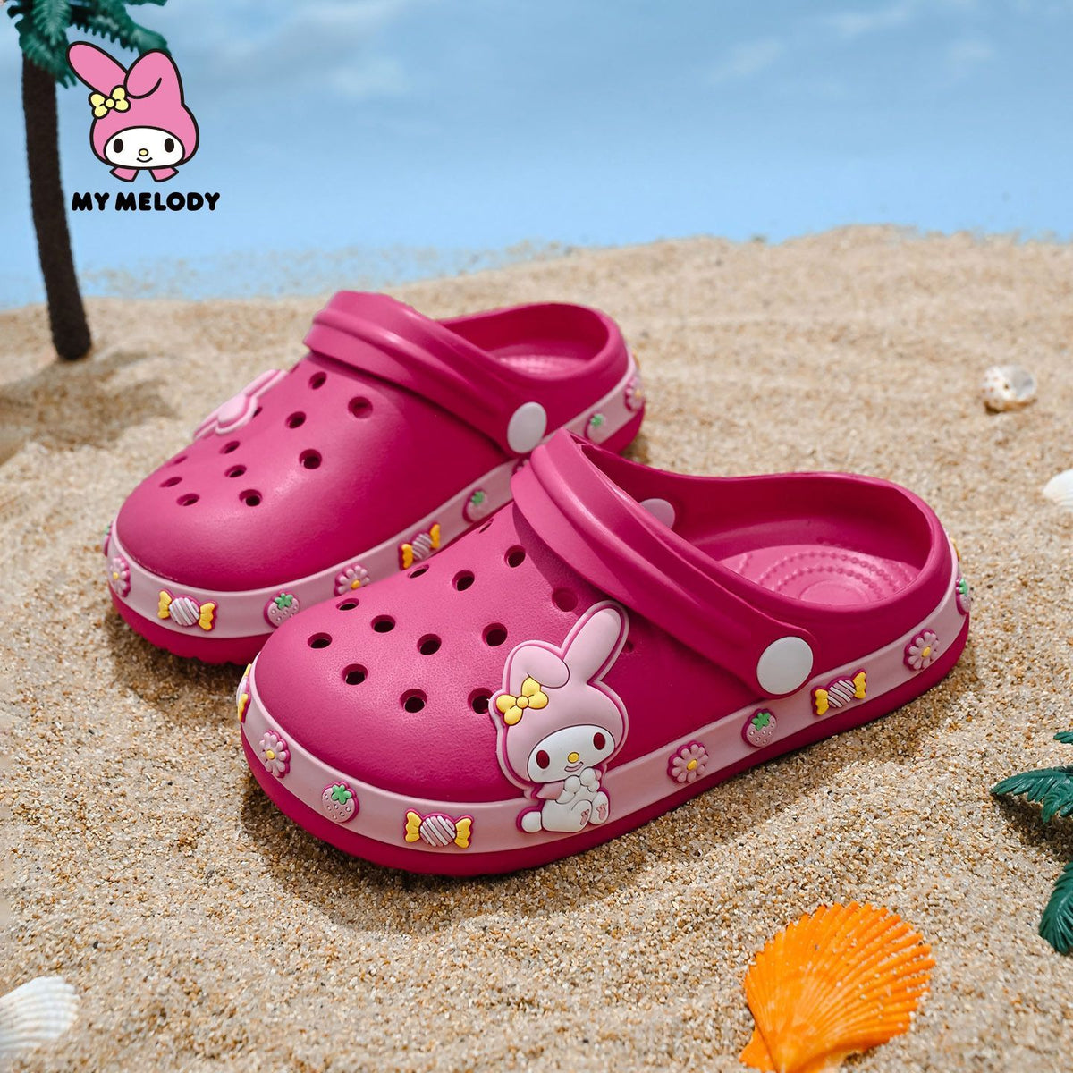 Summer Sandals For Girls Kids Baby Boys Girls Cartoon Baby Sandals Flat Heel Solid Soft Cartoon Slippers Children's Garden Shoe