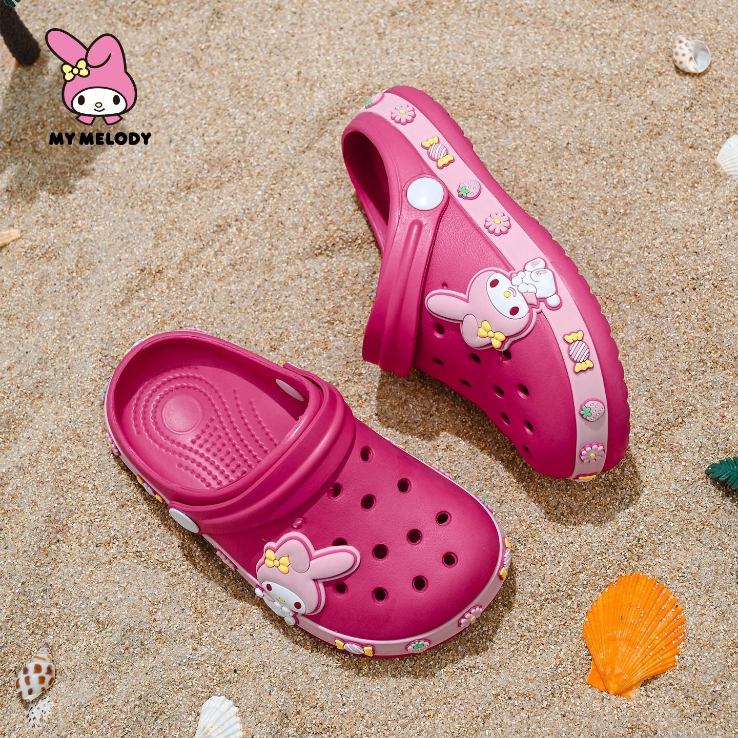 Summer Sandals For Girls Kids Baby Boys Girls Cartoon Baby Sandals Flat Heel Solid Soft Cartoon Slippers Children's Garden Shoe