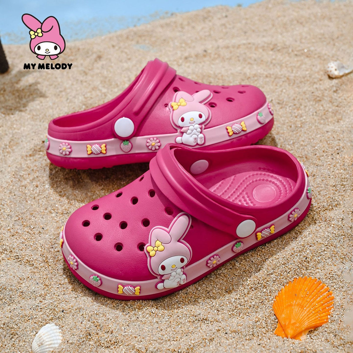 Summer Sandals For Girls Kids Baby Boys Girls Cartoon Baby Sandals Flat Heel Solid Soft Cartoon Slippers Children's Garden Shoe