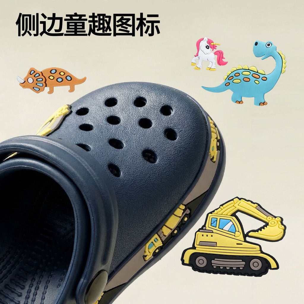 Summer Sandals For Girls Kids Baby Boys Girls Cartoon Baby Sandals Flat Heel Solid Soft Cartoon Slippers Children's Garden Shoe