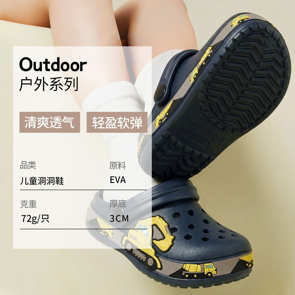 Summer Sandals For Girls Kids Baby Boys Girls Cartoon Baby Sandals Flat Heel Solid Soft Cartoon Slippers Children's Garden Shoe