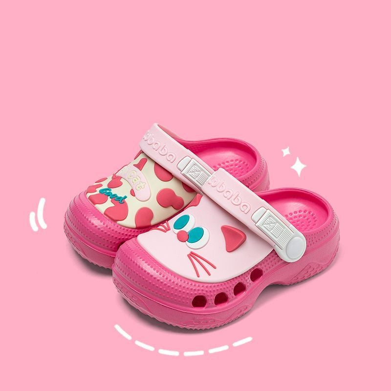 Cute Hello KT My Melody Cartoon Clogs with Outdoor Anti Slip Beach Sandals Slippers Student Summer Casual Shoes Gift