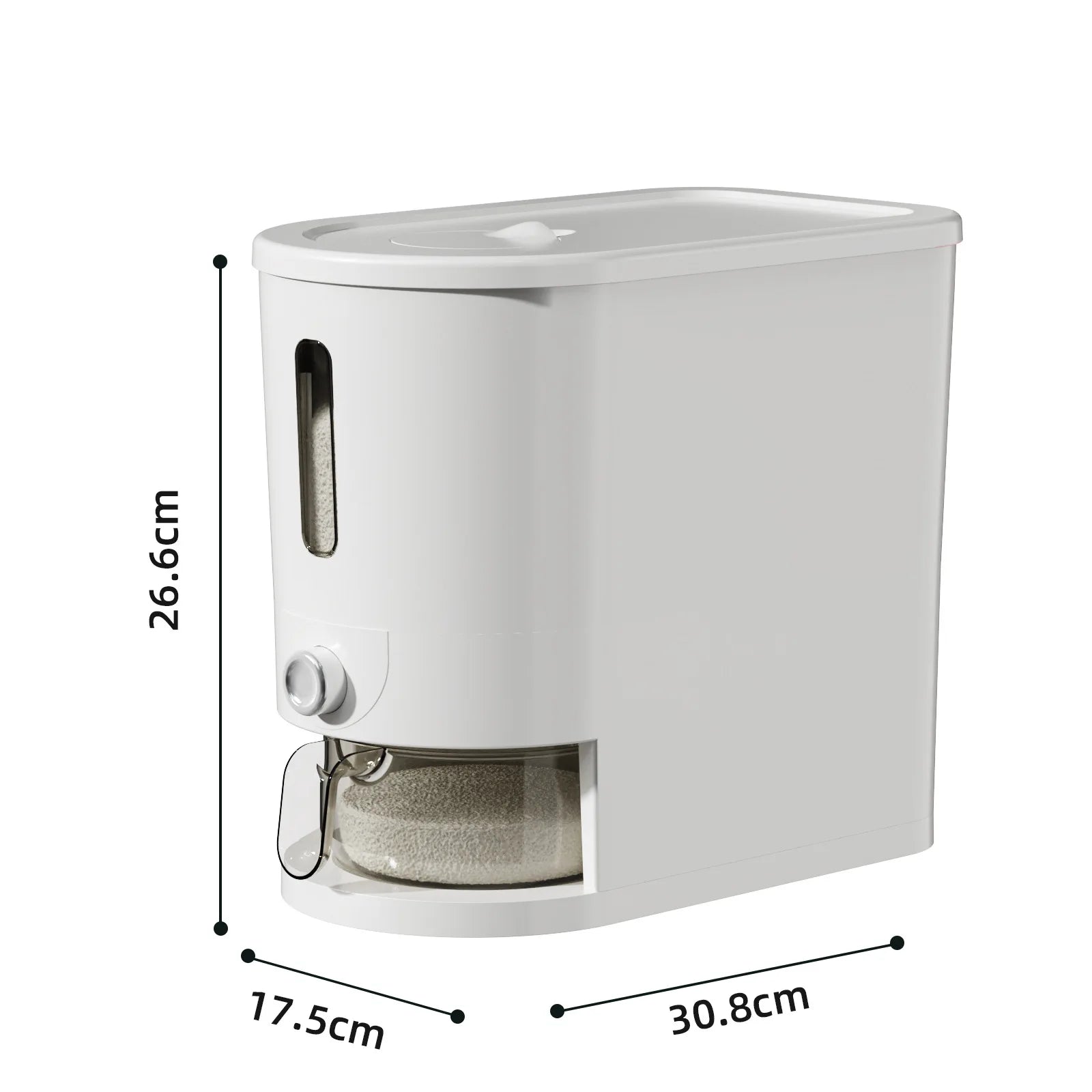 10KG Automatic Rice Dispenser - Insect-Proof Sealed Grain Storage Container Keep Dry Fresh for Kitchen Grain Preservation