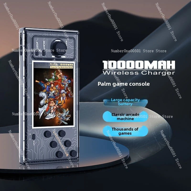 2026 New Handheld Game Console Power Bank 10000mAh 15W Magnetic Wireless Fast Charging