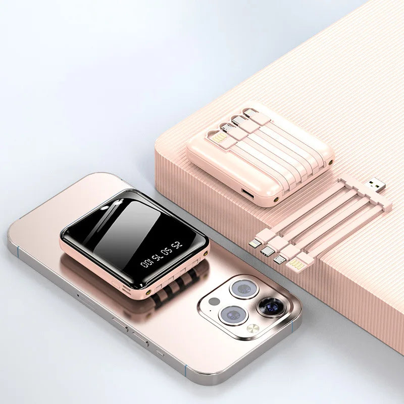 20000mAh Mini Capacity Power Bank Portable Charger Mirror Screen LED Digital Powerbank External Battery for IPhone Xiaomi Huawei