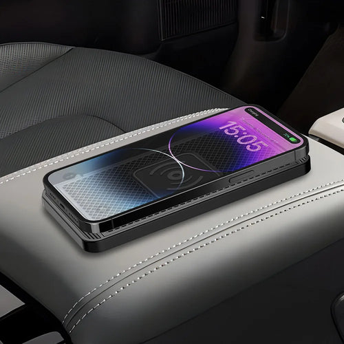 15W Qi Fast Wireless Car Charger Pad Secure Non Slip Grip Auto Clamping Holder for Android Phones Smartphone Accessories