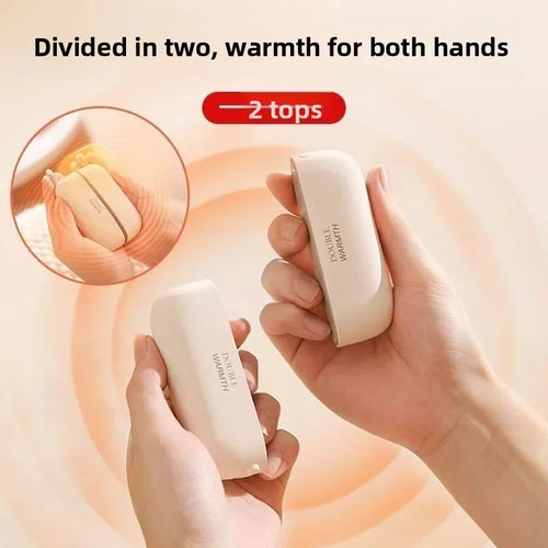 2-in-1 Mini Portable Magnetic Hand Warmer for Students Rechargeable Detachable Heating Hand Warmer Winter Gift