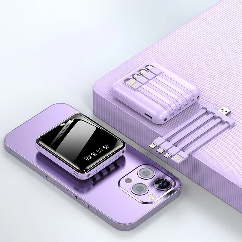 20000mAh Mini Capacity Power Bank Portable Charger Mirror Screen LED Digital Powerbank External Battery for IPhone Xiaomi Huawei