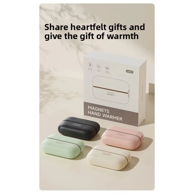 2-in-1 Mini Portable Magnetic Hand Warmer for Students Rechargeable Detachable Heating Hand Warmer Winter Gift