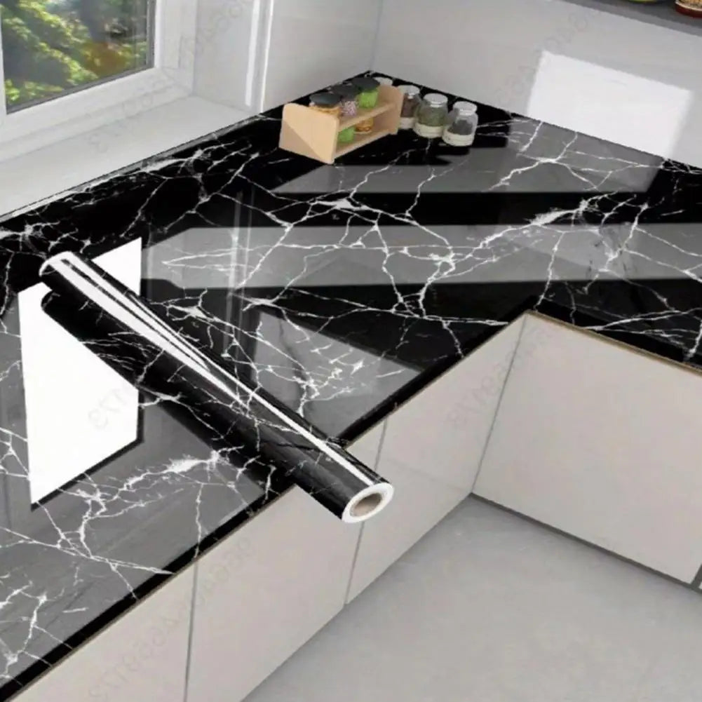 10 Roll 30cmx60cm Oil-proof Wall Sticker Self-adhesive Waterproof Heat Resistant Kitchen Countertop Tile Cabinet Decoration Decal