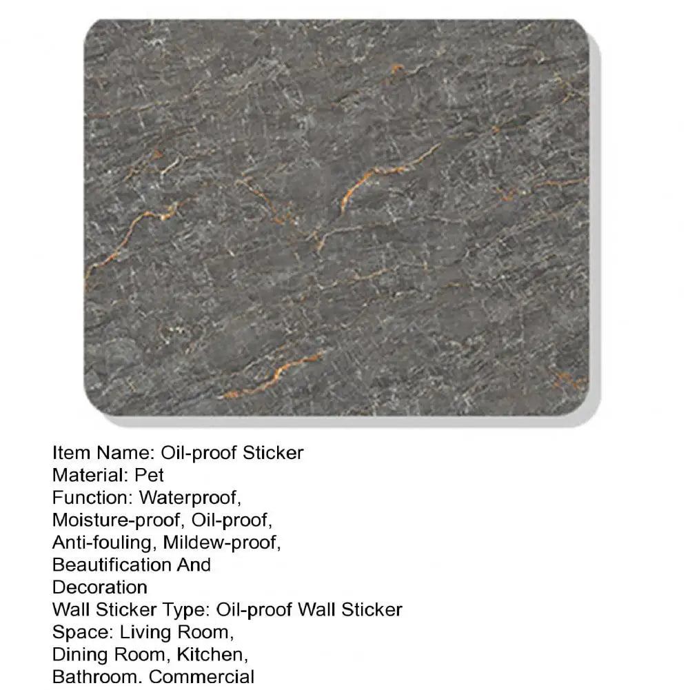 10 Roll 30cmx60cm Oil-proof Wall Sticker Self-adhesive Waterproof Heat Resistant Kitchen Countertop Tile Cabinet Decoration Decal