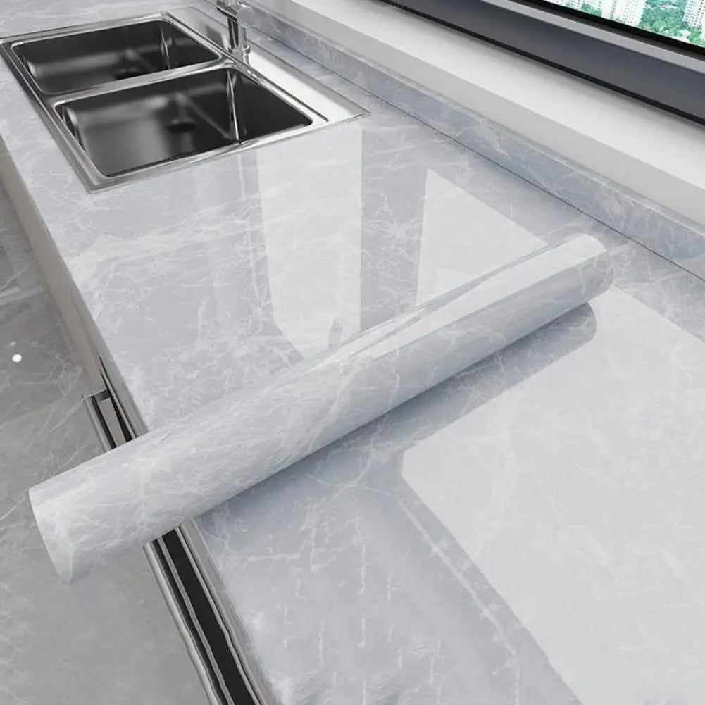 10 Roll 30cmx60cm Oil-proof Wall Sticker Self-adhesive Waterproof Heat Resistant Kitchen Countertop Tile Cabinet Decoration Decal