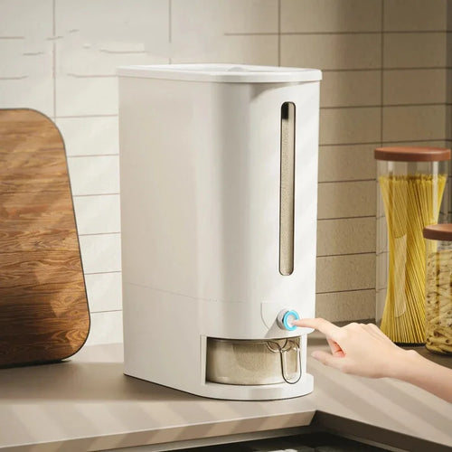10KG Automatic Rice Dispenser - Insect-Proof Sealed Grain Storage Container Keep Dry Fresh for Kitchen Grain Preservation