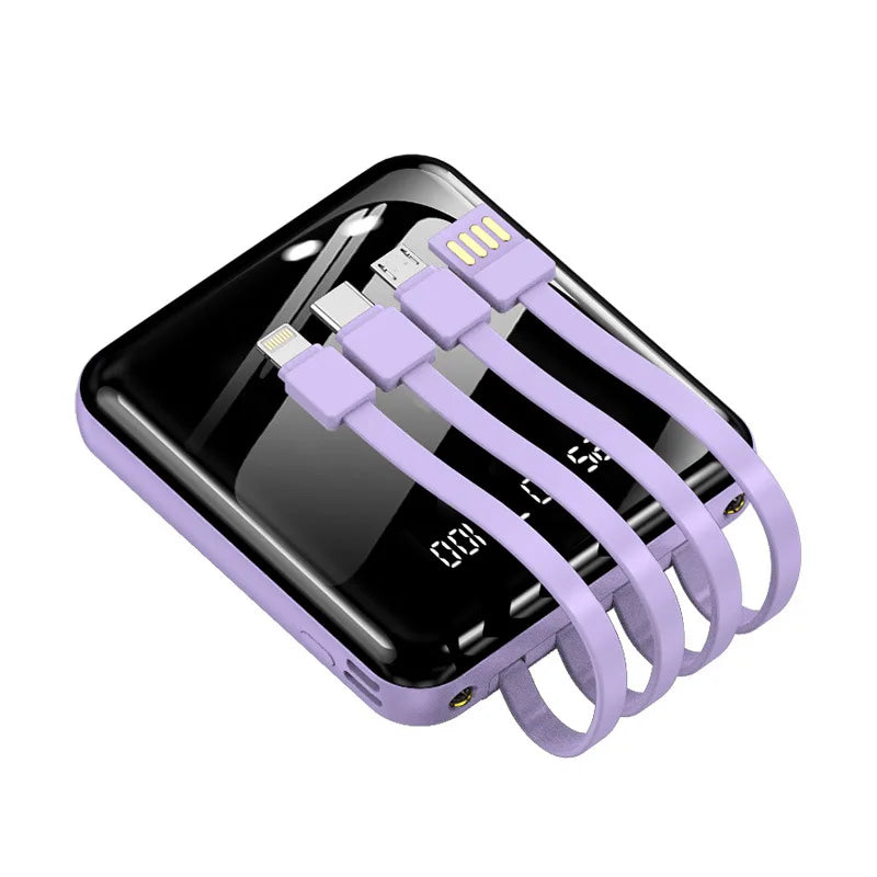 20000mAh Mini Capacity Power Bank Portable Charger Mirror Screen LED Digital Powerbank External Battery for IPhone Xiaomi Huawei