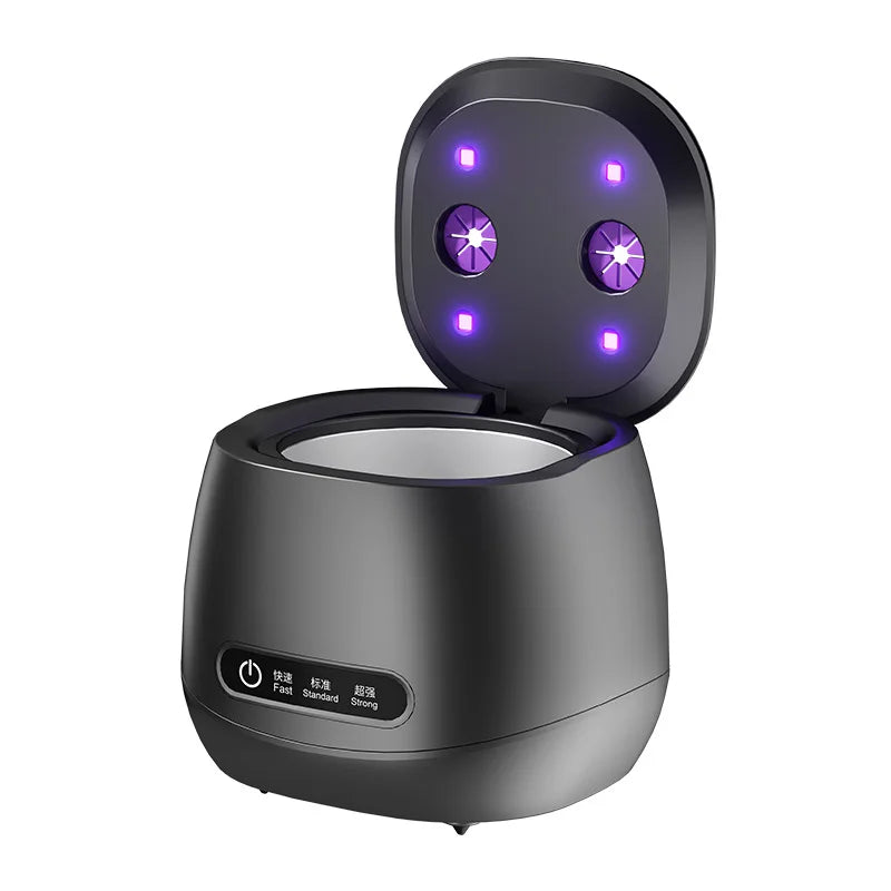 48kHz Ultrasonic Cleaner with UV Sterilizer Convenient Home Cleaning Solution for Jewelry Dentures and Clear Aligners