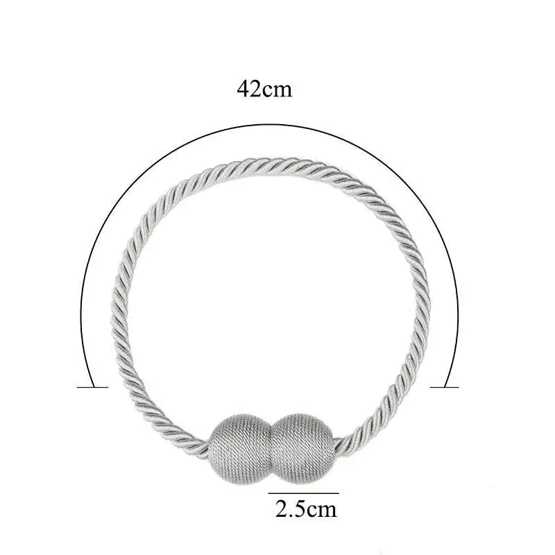4PCS Magnetic Curtain Tieback Delicate Holders Tie Back Buckle Clips Hanging Ball Buckle Tie Back Curtain Decor Accessories